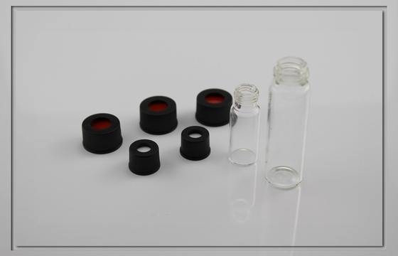 laboratory testing glass scintillation vials with central hole plastic cap , 1.5ml