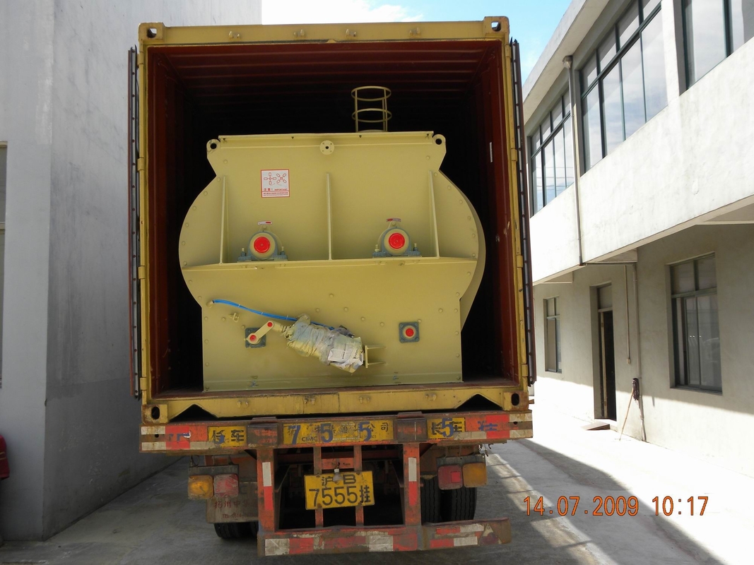 2000 Kg/p Double Shaft Paddle Feed Mixing Equipment With Maintenance Easy SLHSJ4.0