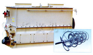 Customized Power 7.5kw Horizental Feeding Mixer Machine For Food, Flour Industries HJJ80